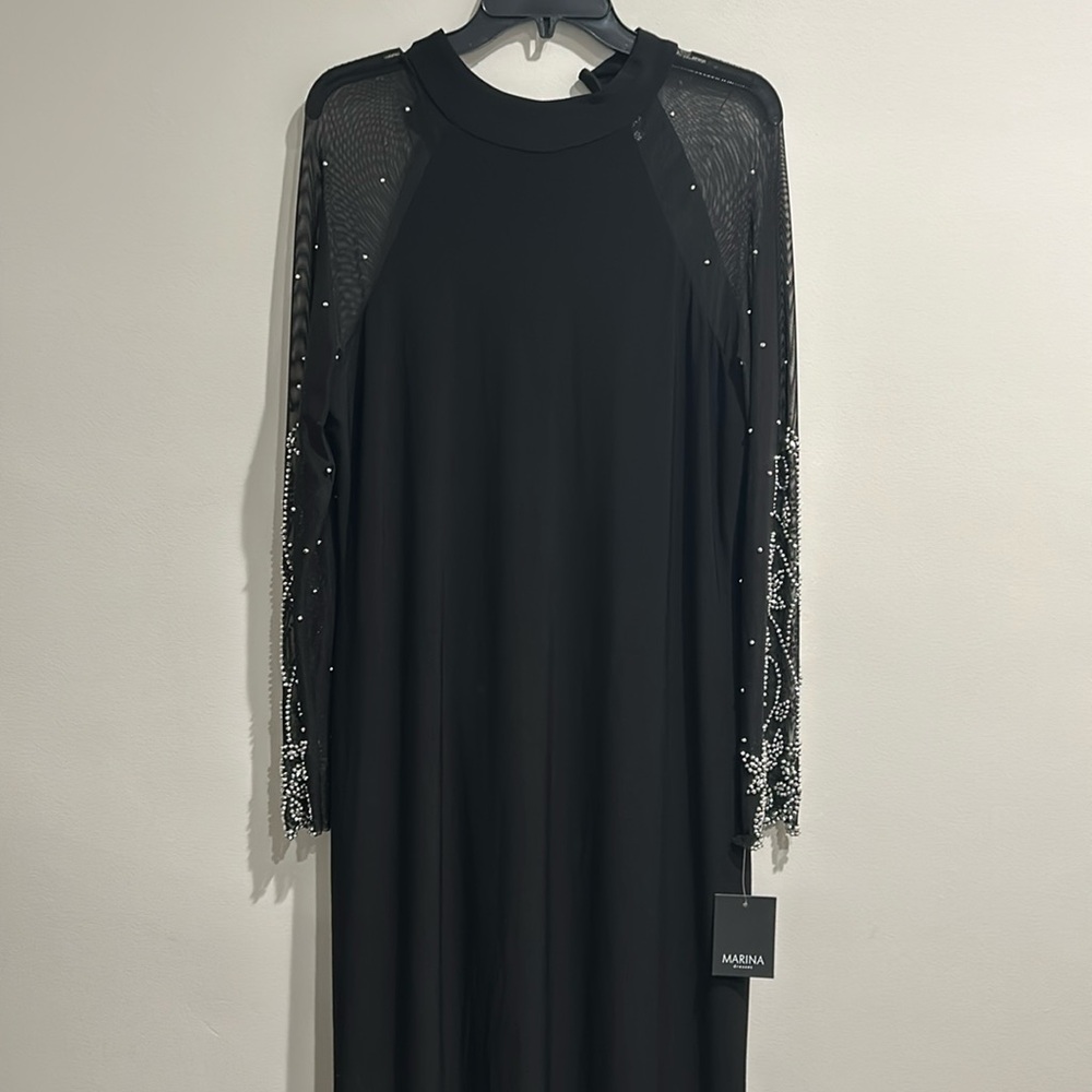 Marina - full length black dress - Size 16